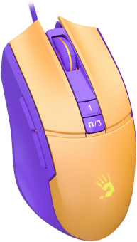 Мышь A4Tech Bloody L65 Max желтый/фиолетовый оптическая (12000dpi) USB (6but) от магазина РЭССИ