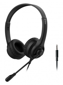 Наушники с микрофоном A4Tech HS-8i черный 1.8м накладные оголовье от магазина РЭССИ