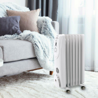 Радиатор масляный Vitek VT-1704 1500Вт белый от магазина РЭССИ