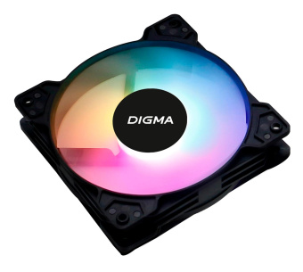 Вентилятор Digma DFAN-FRGB1 120x120x25mm 3-pin 4-pin (Molex)23dB 125gr LED Ret от магазина РЭССИ