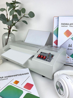 Ламинатор Heleos ЛМ_А4Про серый A4 (60-250мкм) 62см/мин (4вал.) хол.лам. лам.фото реверс от магазина РЭССИ