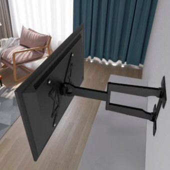 Кронштейн для телевизора Hama FULLMOTION TV Slim черный 32"-65" макс.50кг настенный поворот от магазина РЭССИ