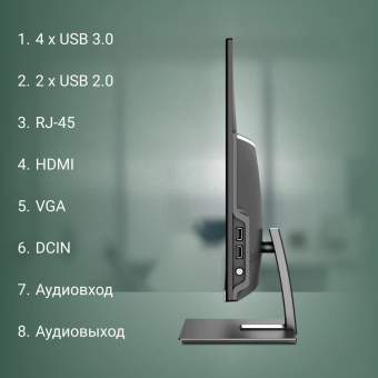 Моноблок Digma Action 21.5" Full HD Cel N5095A (2) 8Gb SSD256Gb UHDG 600 CR Windows 11 Professional GbitEth WiFi BT 36W клавиатура мышь Cam черный 1920x1080 от магазина РЭССИ