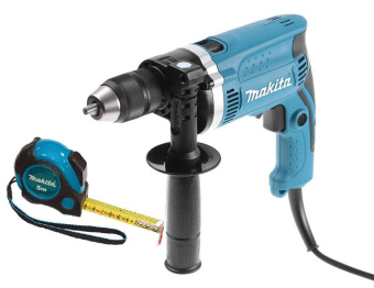 Дрель ударная Makita HP1631K 710Вт патрон:быстрозажимной (кейс в комплекте) от магазина РЭССИ