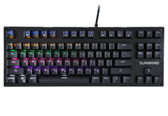 Клавиатура SunWind SW-K900G механическая черный USB Multimedia for gamer LED от магазина РЭССИ
