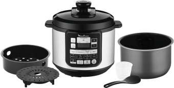 Мультиварка-скороварка Moulinex CE620D32 5л 1000Вт серебристый/черный от магазина РЭССИ