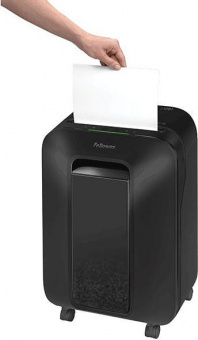 Шредер Fellowes PowerShred LX201 черный (секр.P-5) перекрестный 12лист. 22лтр. скрепки скобы пл.карты от магазина РЭССИ
