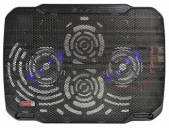 Подставка для ноутбука Buro BU-LCP156-B208 15.6"355x260x21мм 2xUSB 2x 80ммFAN 560г металлическая сетка/пластик черный от магазина РЭССИ