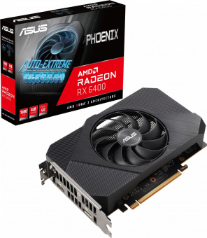 Видеокарта Asus PCI-E 4.0 PH-RX6400-4G AMD Radeon RX 6400 4096Mb 64 GDDR6 2039/16000 HDMIx1 DPx1 HDCP Ret от магазина РЭССИ