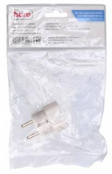 Сетевой разветвитель Buro BU-PS2F-W (2 розетки) белый (пакет ПЭ) от магазина РЭССИ