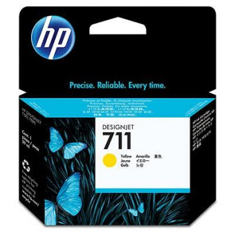 Картридж струйный HP 711 CZ132A желтый (29мл) для HP DJ T120/T520 от магазина РЭССИ