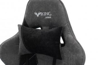Кресло игровое Zombie VIKING X Fabric серый/черный с подголов. крестов. пластик от магазина РЭССИ