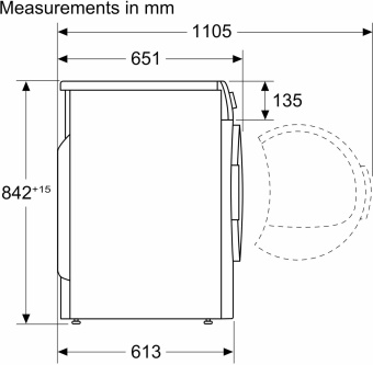 Сушильная машина Bosch Serie 8 WQB245B0ME пан.англ. кл.энер.:A+++ макс.загр.:9кг белый от магазина РЭССИ