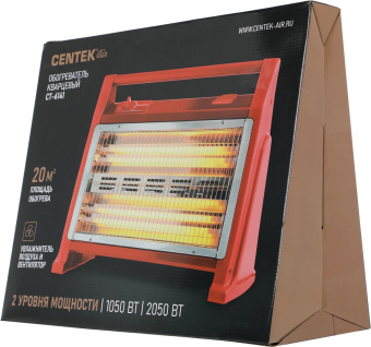 Обогреватель кварцевый Centek CT-6141 2000Вт красный/серый от магазина РЭССИ