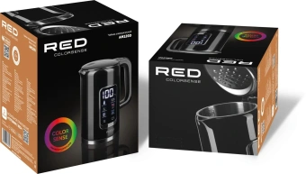Чайник электрический Red Solution COLORSENSE AM120D 1.7л. 2000Вт черный корпус: нерж.сталь/пластик (AM120D) от магазина РЭССИ