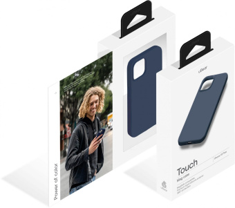 Чехол (клип-кейс) uBear для Apple iPhone 15 Plus Touch Mag Case with MagSafe темно-синий (CS271DB67TH-I23M) от магазина РЭССИ