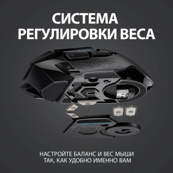 Мышь Logitech G502 Lightspeed черный оптическая 25600dpi беспров. USB 9but (910-005567) от магазина РЭССИ