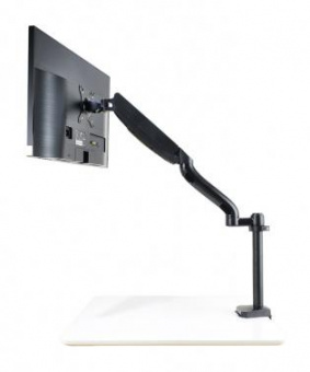 Кронштейн для мониторов ЖК Buro M10 черный 17"-27" макс.9кг крепление к столешнице поворот и наклон от магазина РЭССИ