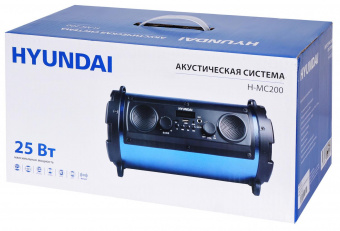 Минисистема Hyundai H-MC200 черный/синий 25Вт FM USB BT SD/MMC от магазина РЭССИ