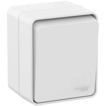 AtlasDesign Profi54 выключатель одноклавишный IP54 10 АХ, БЕЛЫЙ, Россия от магазина РЭССИ