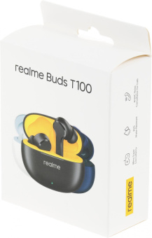 Гарнитура внутриканальные Realme Buds T100 RMA2109 черный беспроводные bluetooth в ушной раковине (6672688) от магазина РЭССИ