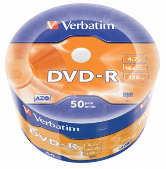 Диск DVD-R Verbatim 4.7Gb 16x bulk (50шт) (43788) от магазина РЭССИ