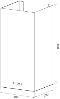 Вытяжка каминная Krona Dita R 400 нержавеющая сталь управление: кнопочное (1 мотор) от магазина РЭССИ