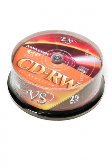 Перезаписываемый компакт-диск VS CD-RW 80 4-12x CB/25 от магазина РЭССИ