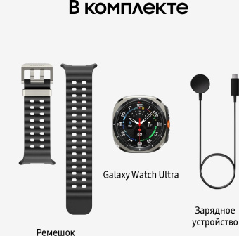 Смарт-часы Samsung Galaxy Watch Ultra LTE 47мм 1.5" AMOLED корп.серый рем.черный (SM-L705FZTACAU) от магазина РЭССИ