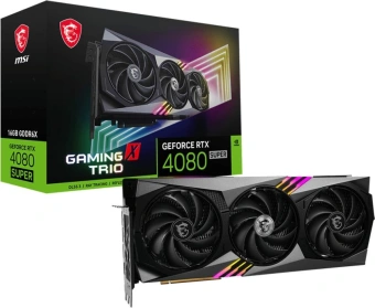 Видеокарта MSI PCI-E 4.0 RTX 4080 SUPER 16G GAMING X TRIO NVIDIA GeForce RTX 4080 Super 16Gb 256bit GDDR6X 2610/23000 HDMIx2 DPx2 HDCP Ret от магазина РЭССИ