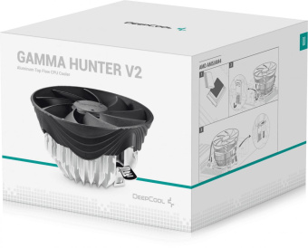 Устройство охлаждения(кулер) Deepcool Gamma Hunter V2 Soc-AM5/AM4/1200/1700/1851 черный 3-pin 21dB Al 95W 252gr Ret (G-U-HUNTER-ARNNNN-G-1) от магазина РЭССИ