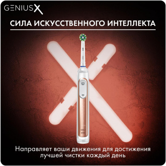 Зубная щетка электрическая Oral-B Genius X Lite Rose Gold D706.513.6 белый/розовый от магазина РЭССИ