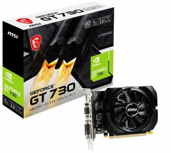 Видеокарта MSI PCI-E N730K-4GD3/OCV1 NVIDIA GeForce GT 730 4Gb 64bit GDDR3 1006/1600 DVIx1 HDMIx1 CRTx1 HDCP Ret от магазина РЭССИ