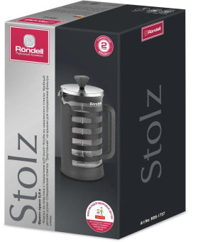 Френч-пресс Rondell Stolz RDS-1757 0.6л серый от магазина РЭССИ