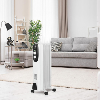 Радиатор масляный Ballu Classic BOH/CL-07WRN 1500Вт белый/черный от магазина РЭССИ