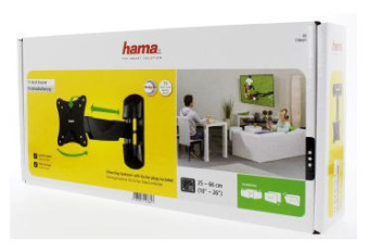 Кронштейн для телевизора Hama FULLMOTION черный 10"-26" макс.25кг настенный от магазина РЭССИ