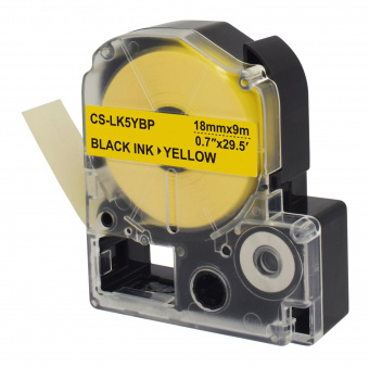 Картридж ленточный Cactus CS-LK5YBP черный для Epson LW400/LW700/LW600P/LW1000P/K400/Z700/Z900 от магазина РЭССИ