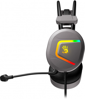 Наушники с микрофоном A4Tech Bloody MC750 серый 2.3м мониторные USB оголовье (MC750 GREY) от магазина РЭССИ