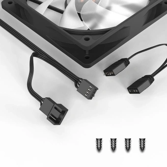 Вентилятор ID-Cooling XF-120-ARGB-K 120x120x25mm черный 4-pin 13.8-30.5dB 150gr Ret от магазина РЭССИ