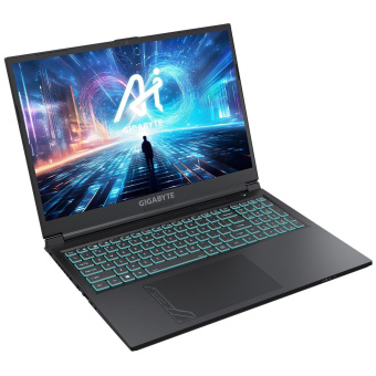 Ноутбук Gigabyte G6 Core i7 13620H 16Gb SSD1Tb NVIDIA GeForce RTX4050 6Gb 16" IPS FHD+ (1920x1200) Free DOS black WiFi BT Cam (MF-H2KZ854KD) от магазина РЭССИ