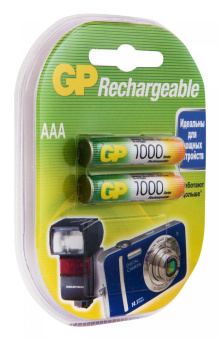 Аккумулятор GP 100AAAHC AAA NiMH 1000mAh (2шт) блистер от магазина РЭССИ