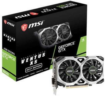 Видеокарта MSI PCI-E GTX 1650 VENTUS XS 4G OCV1 NVIDIA GeForce GTX 1650 4096Mb 128 GDDR5 1485/8000 DVIx1 HDMIx1 DPx1 HDCP Ret от магазина РЭССИ