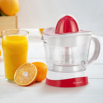 Соковыжималка цитрусовая Maxwell MW-1109 25Вт рез.сок.:700мл. белый/красный от магазина РЭССИ