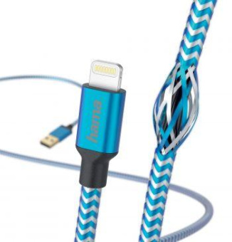 Кабель Hama 00178300 USB (m)-Lightning (m) 1.5м синий от магазина РЭССИ