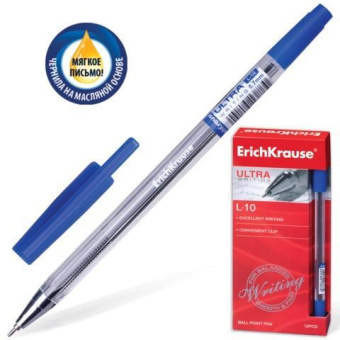 Шариковая ручка ErichKrause ULTRA-10 синий 13873 от магазина РЭССИ