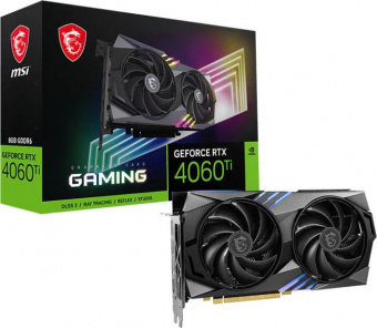 Видеокарта MSI PCI-E 4.0 RTX 4060 Ti GAMING 8G NVIDIA GeForce RTX 4060TI 8192Mb 128 GDDR6 2550/18000 HDMIx1 DPx3 HDCP Ret от магазина РЭССИ