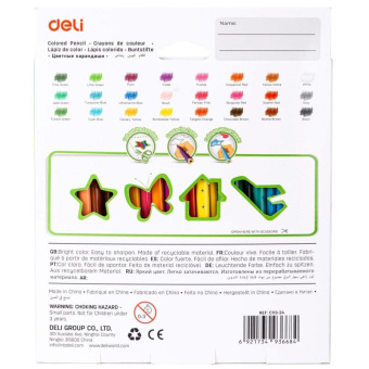 Цветные карандаши DELI Enovation EC113-24 трехгранные пластик 24 цвета коробка/европодвес 24 шт 12 упак 1504248 от магазина РЭССИ