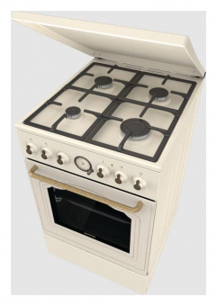 Плита Комбинированная Gorenje GKS5B70CLI бежевый (металлическая крышка) реш.чугун от магазина РЭССИ