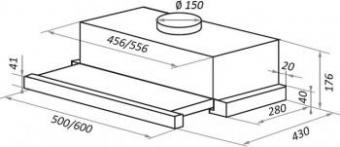 Вытяжка встраиваемая Maunfeld VS FAST Glass 60 черный управление: кулисные переключатели (1 мотор) от магазина РЭССИ