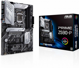 Материнская плата Asus PRIME Z590-P Soc-1200 Intel Z590 4xDDR4 ATX AC`97 8ch(7.1) GbLAN RAID+HDMI+DP от магазина РЭССИ